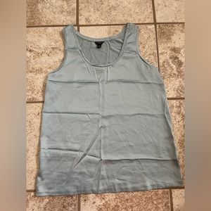 Ann Taylor light blue silver sleeveless blouse small